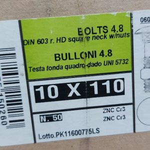 پیچ و مهره Bulloni 4.8 (10x110)